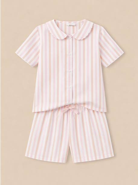 Pyjama rayé Rayure rose 1 - vertbaudet enfant 