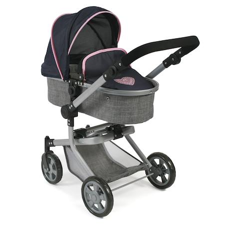 Poussette combinée mika Bleu+Gris+Gris et rose+Rose et noir+Violet 2 - vertbaudet enfant 