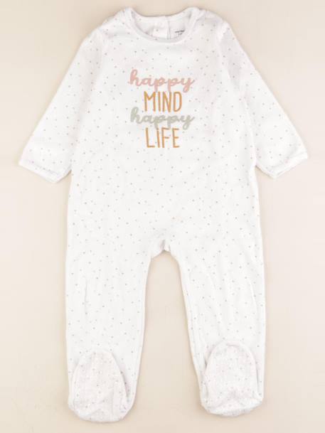 Pyjama velours - 2 ans Blanc 1 - vertbaudet enfant 