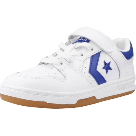 Baskets enfant garçon en cuir Blanc whtblu 4 - vertbaudet enfant 