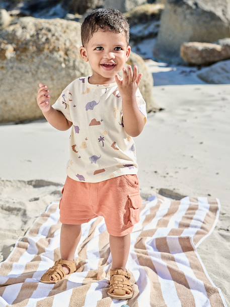 T-shirt bébé garçon imprimé vanille 6 - vertbaudet enfant 