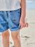 Short fille brodé bleu moyen+rose+vert sauge 2 - vertbaudet enfant 