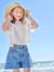 Short fille brodé bleu moyen+rose+vert sauge 1 - vertbaudet enfant 