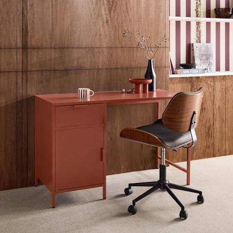 Bureau enfant acier laminé 1 tiroir Beige+Bleu+Kaki+Noir+Terracotta 27 - vertbaudet enfant 