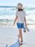 T-shirt fille manches détails brodés corail+écru+kaki 9 - vertbaudet enfant 