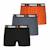 Lot de 3 boxers garçon trio pop Noir-bleu imprimé+Noir-gris-orange imprimé+Noir-print-menthe 6 - vertbaudet enfant 