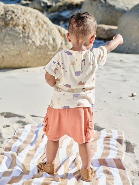 T-shirt bébé garçon imprimé vanille 5 - vertbaudet enfant 