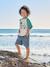 Bermuda garçon élastique bleu jean+jaune pastel+vert sapin 2 - vertbaudet enfant 