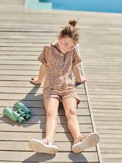 Combi short fille twill coton  - vertbaudet enfant