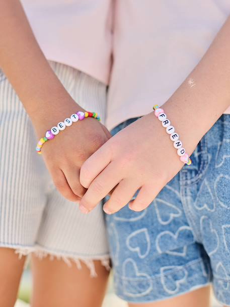 Lot T-shirt et bracelets meilleures amies lilas 12 - vertbaudet enfant 