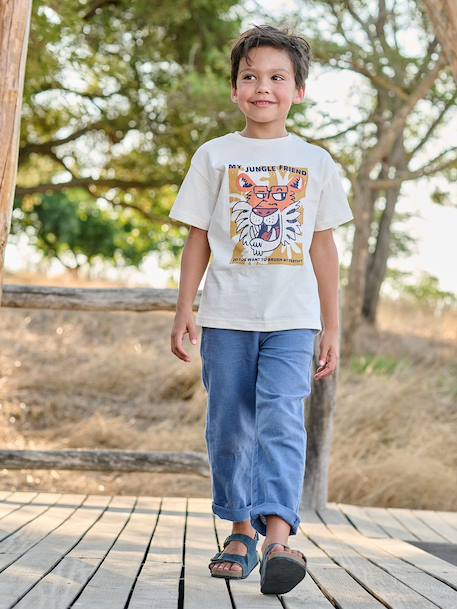 Pantalon garçon léger morphologie médium bleu 2 - vertbaudet enfant 