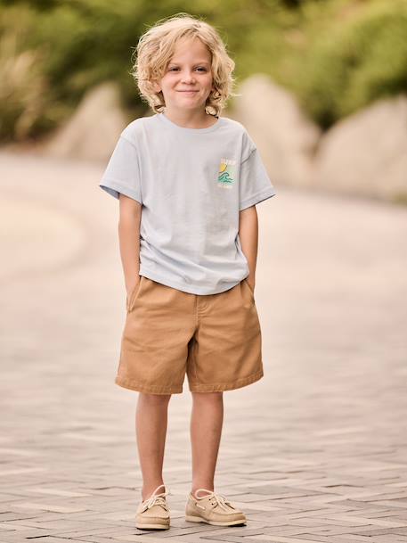 T-shirt garçon motifs devant et dos anthracite+blanc+bleu ciel+bleu océan 22 - vertbaudet enfant 