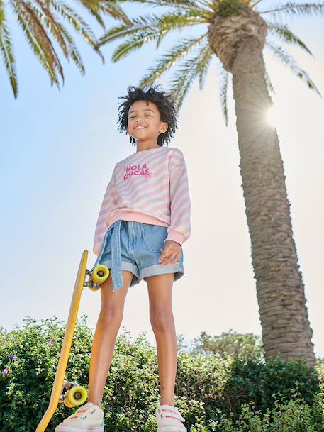 Sweat fille imprimé rose 7 - vertbaudet enfant 