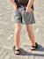 Short fille denim à motifs bleu clair+gris 13 - vertbaudet enfant 