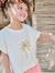 T-shirt manches courtes fille écru 1 - vertbaudet enfant 