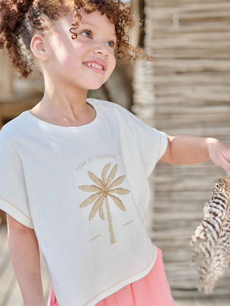 Fille-T-shirt, sous-pull-T-shirt-T-shirt manches courtes fille
