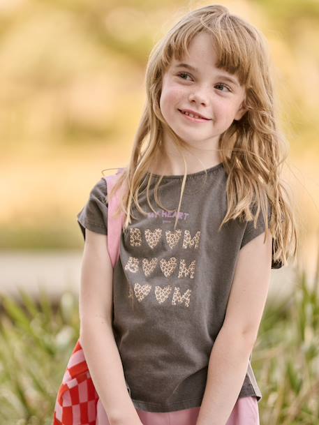 Fille-T-shirt, sous-pull-T-shirt-T-shirt manches courtes 