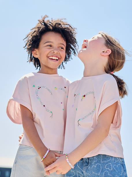 Lot T-shirt et bracelets meilleures amies lilas 11 - vertbaudet enfant 