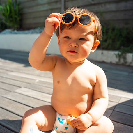 Lunettes de soleil bébé polarisées anti UV réversibles Gris+Orange 9 - vertbaudet enfant 