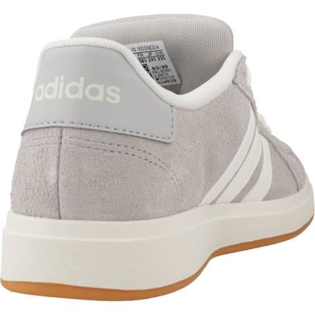 Baskets garçon en cuir à lacets court Gris grey 3 - vertbaudet enfant 