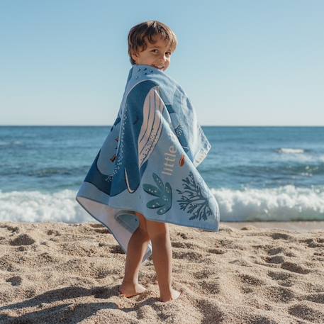 Serviette de plage Ocean World Bleu, marron, blanc 5 - vertbaudet enfant 