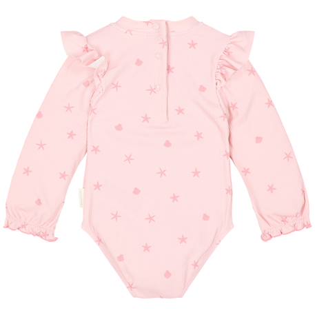 Maillot de bain anti-UV bébé fille 1 pièce manches longues - imprimé marin Rose 2 - vertbaudet enfant 
