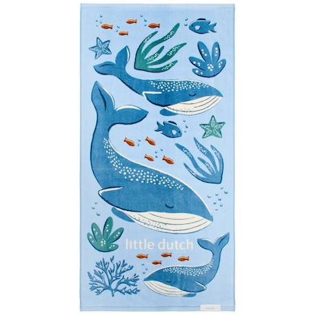 Serviette de plage Ocean World Bleu, marron, blanc 1 - vertbaudet enfant 