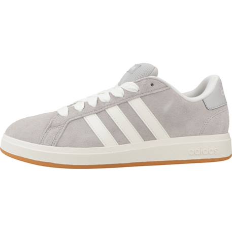 Baskets garçon en cuir à lacets court Gris grey 2 - vertbaudet enfant 