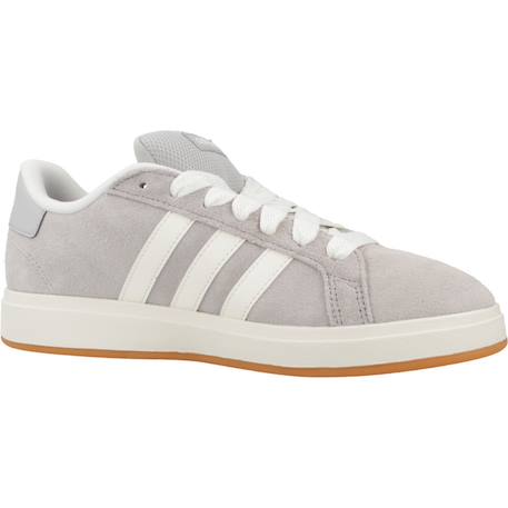 Baskets garçon en cuir à lacets court Gris grey 5 - vertbaudet enfant 