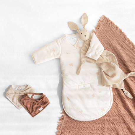 Gigoteuse avec moufles hiver  - tog 2.5 cocon moelleux Piuma ecru+Piuma moka 6 - vertbaudet enfant 