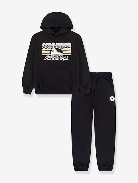 Ensemble sweat à capuche pantalon noir 1 - vertbaudet enfant 