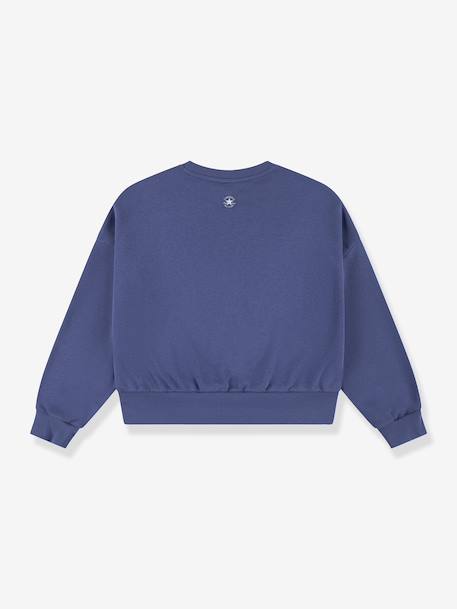 Sweat boxy relaxed fille marine 2 - vertbaudet enfant 