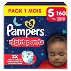 Puériculture-Baby-dry night pants couches-culottes pour la nuit, taille 5, 160 couches, 12kg - 17kg pack 1 mois