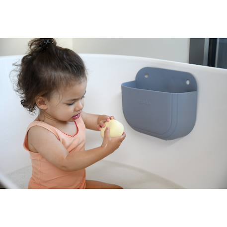 Coffret de bain bébé avec panier et jouets de bain silicone Galet 2 - vertbaudet enfant 