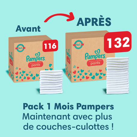 132 couches-culottes premium protection, taille 6, 15+ kg Blanc 2 - vertbaudet enfant 