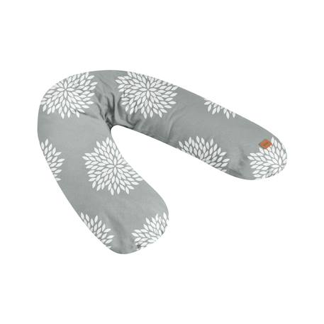 Coussin d'allaitement confortable et multifonctions big flopsy Argile beige+Fleur gris+Rose épanouie 5 - vertbaudet enfant 