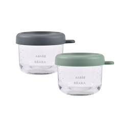 Puériculture-Repas-Lot de 2 portions repas en verre 150 ml