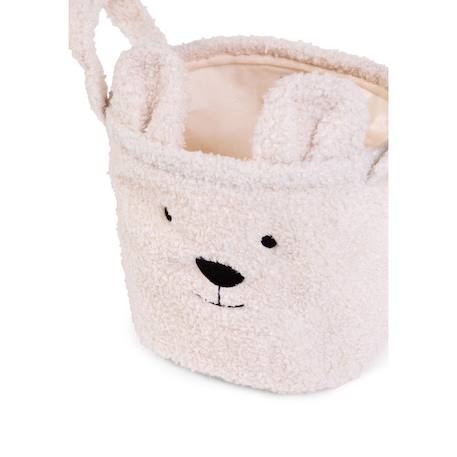Panier de rangement 25x20x20 cm teddy Blanc cassé+Neutre 4 - vertbaudet enfant 