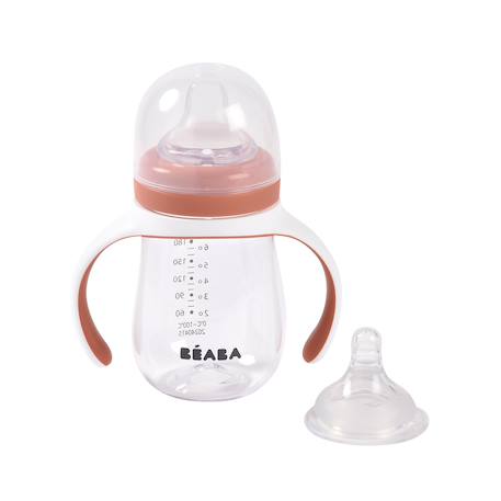 Biberon d'apprentissage 2 en 1 210 ml Terracotta 4 - vertbaudet enfant 