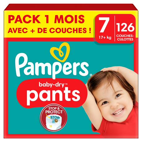 126 couches-culottes baby-dry taille 7, 17kg +, Blanc 1 - vertbaudet enfant 