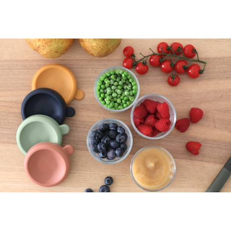 Lot de 4 portions repas en verre 250 ml Mélange couleurs 6 - vertbaudet enfant 