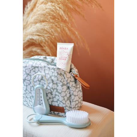 Trousse de toilette pratique et organisée Bleu marine rayé+Fleur de cerisier+Léopard+Vert sauge 9 - vertbaudet enfant 