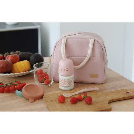 Sac repas isotherme pratique, capacité 5 l Léopard+Rose poudrée+Vert bleu 8 - vertbaudet enfant 