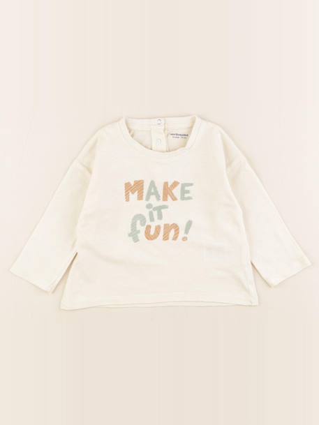 Tee-shirt - 12 mois Beige 1 - vertbaudet enfant 