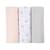 Lot de 3 langes en coton Cygne rose gris+Hérisson / marron+Jurassique / vert 1 - vertbaudet enfant 