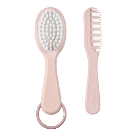 Peigne et brosse 2 en 1 Rose ancienne+Vert bleu 2 - vertbaudet enfant 