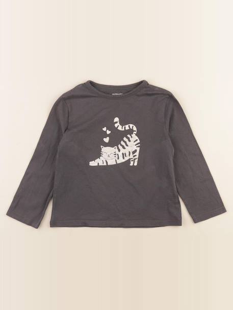 Tee-shirt - 5 ans Gris 1 - vertbaudet enfant 