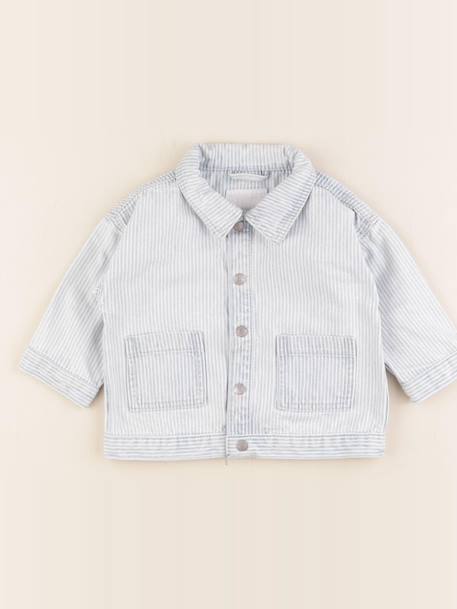 Chemise - 12 mois Blanc, bleu 1 - vertbaudet enfant 
