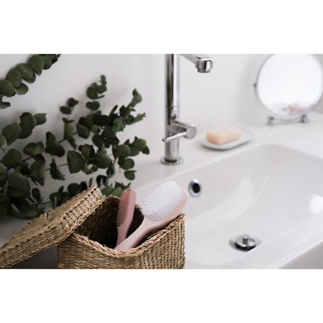 Peigne et brosse 2 en 1 Rose ancienne+Vert bleu 5 - vertbaudet enfant 
