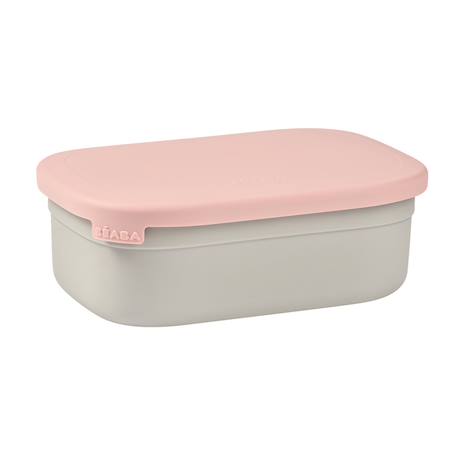Boîte à repas en inox et silicone Gris velours / rose poudrée+Gris velours / vert sauge 1 - vertbaudet enfant 
